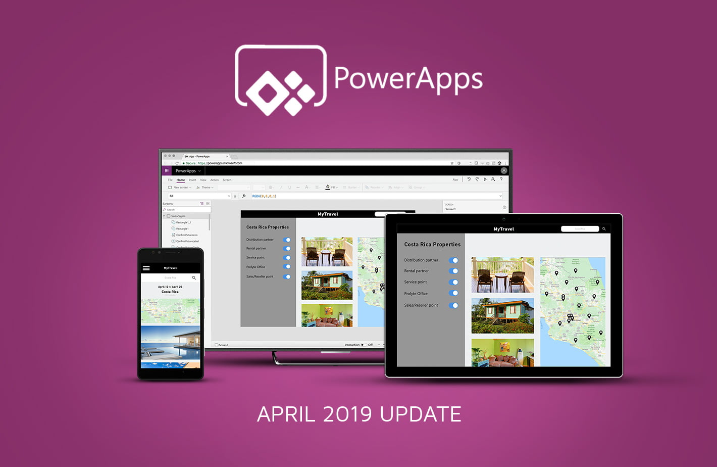 What's new in PowerApps April 2019 blog banner