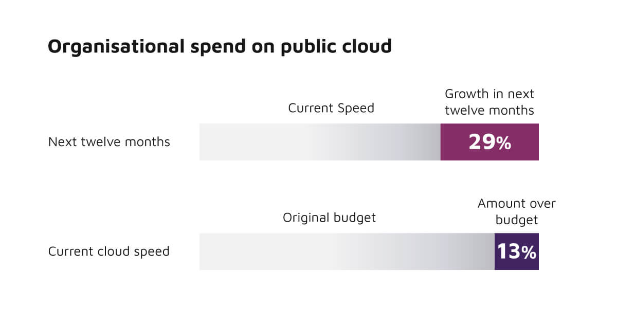 Organisational spend on public cloud