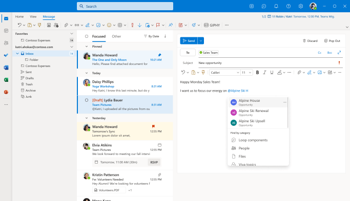 Dynamics 365 Sales Release Wave 2- Outlook mention