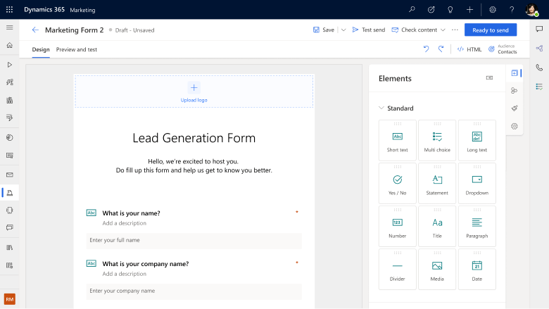 Dynamics 365 Marketing Release 2022-Wave 2- lead capture forms