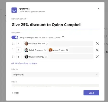 Define sequential approvals in Power Automate