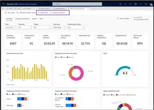OOTB Reporting in Dynamics 365 Customer Service 2023 first release