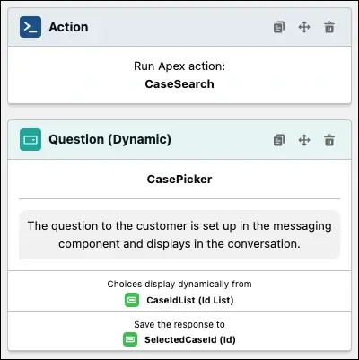 Ask questions with dynamic options in Salesforce Summer