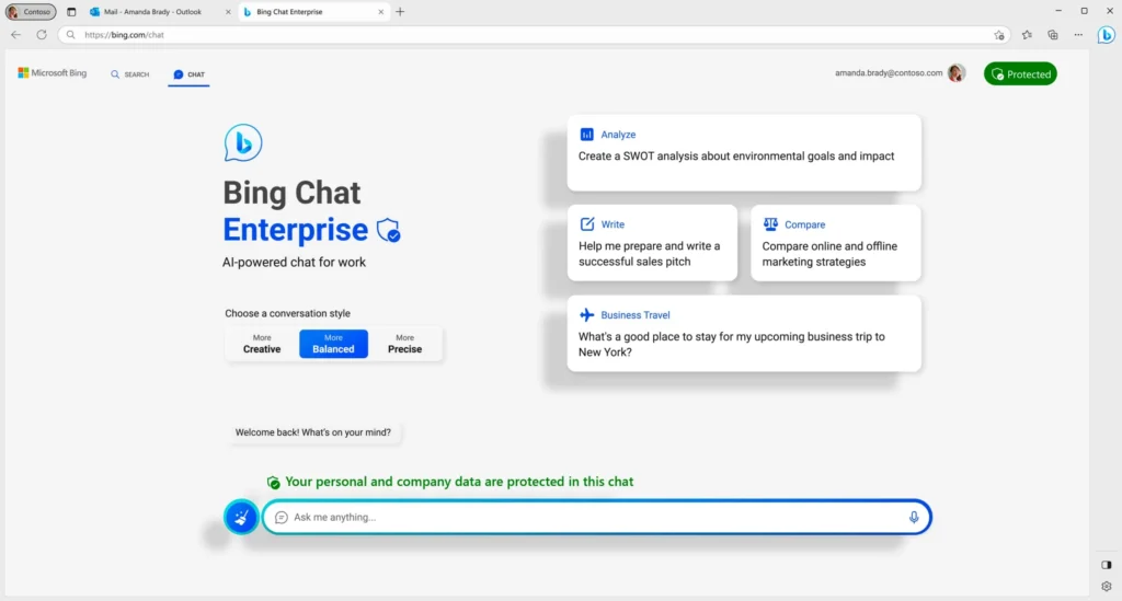 Bing chat enterprise-Microsoft 365 Copilot 