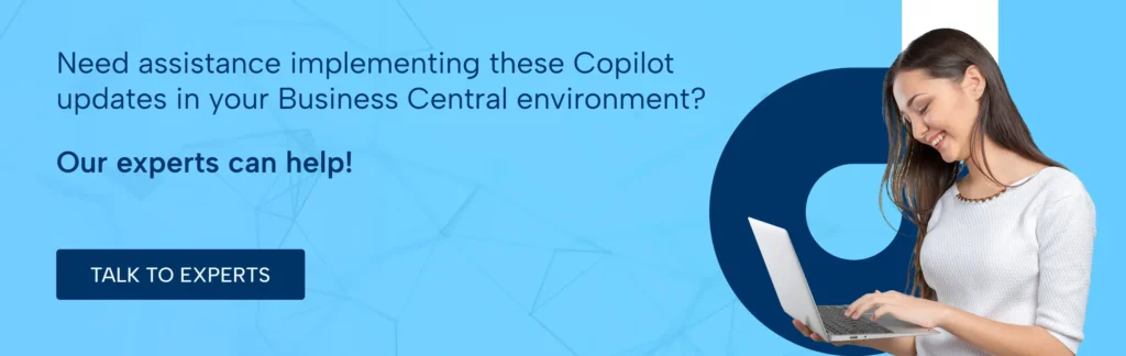 Microsoft Copilot Dynamics 365 Business Central