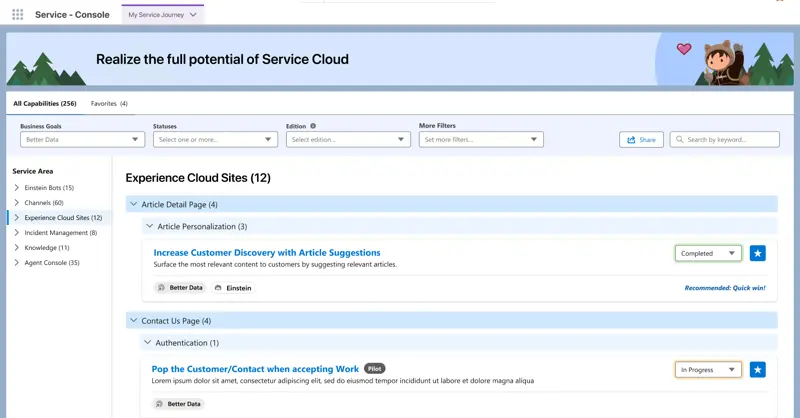 My Service Journey Salesforce Service Cloud 