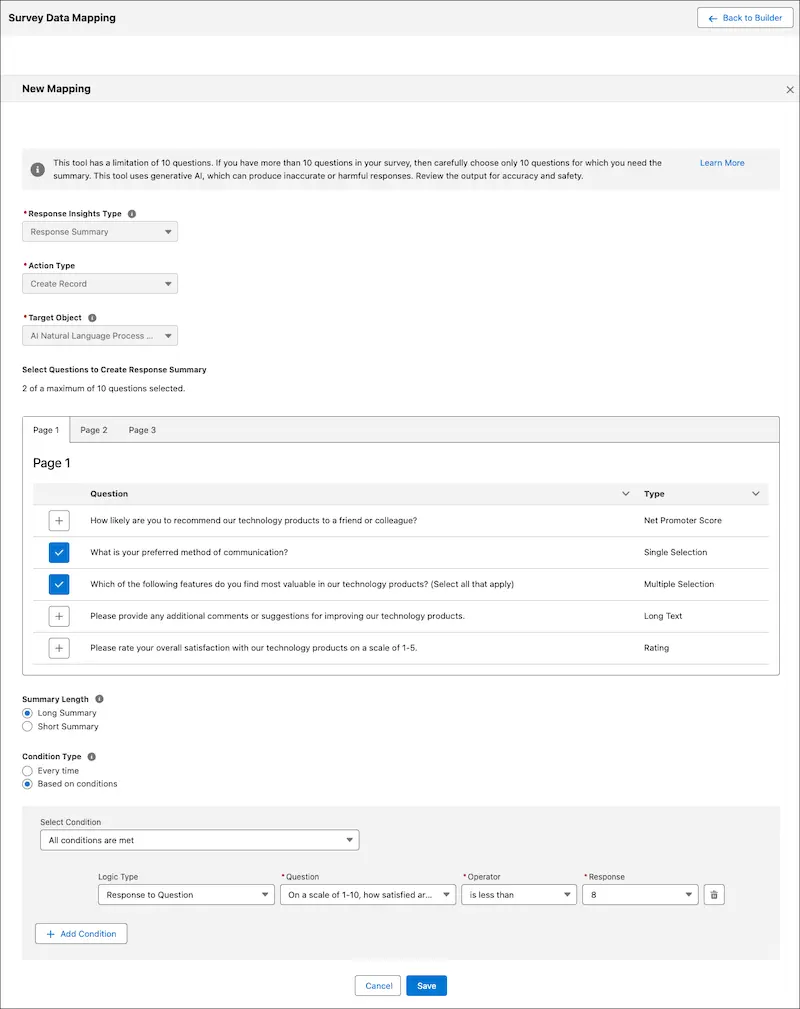 Service Cloud Survey Summaries 