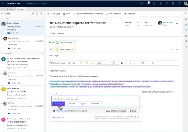 agent-view-template-Microsoft 2025 release wave 1 for Dynamics 365 Customer Service