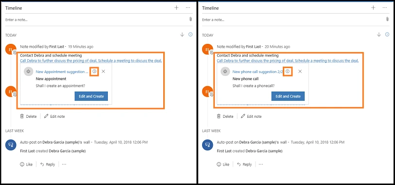 notesanalysis-multiplesuggestions-Dynamics 365 Sales Premium Features